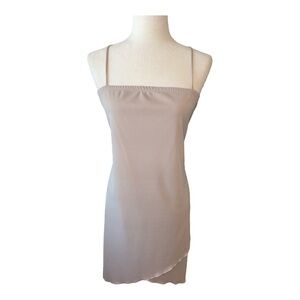 Finesse Classic Beige Scalloped Hem dress